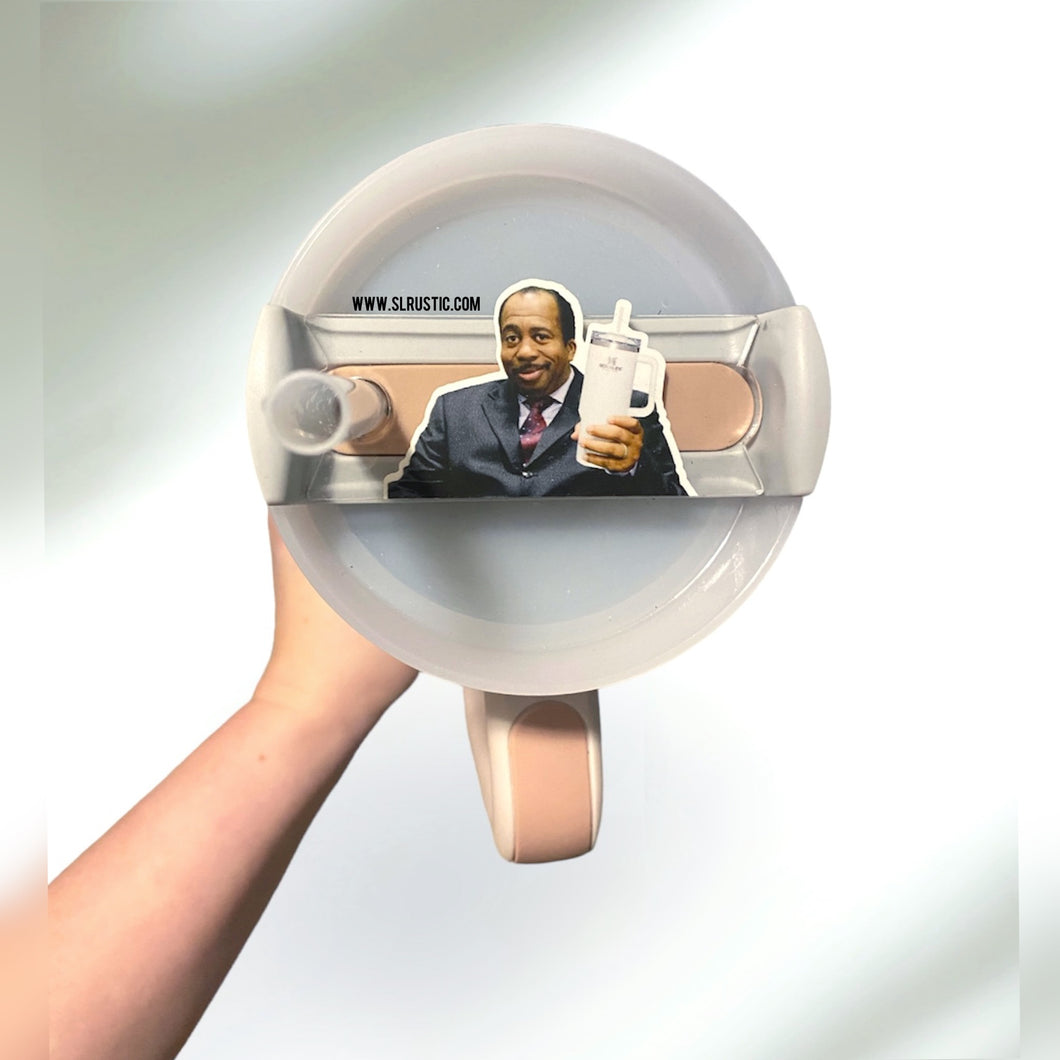 The Office Stanley with a Stanley Tumbler Topper