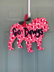 Go Dawgs Georgia Football Wood Door Hanger