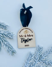 Personalized First Christmas as Mr and Mrs Ornament