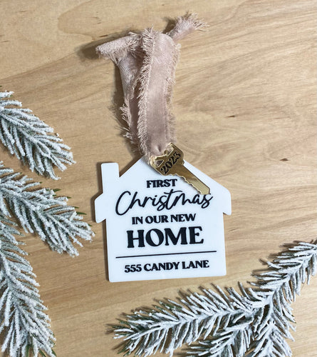 Personalized First Christmas in Our New Home Ornament