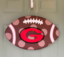 Georgia Bulldogs Football Wood Door Hanger
