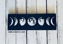 Moon phases wood sign