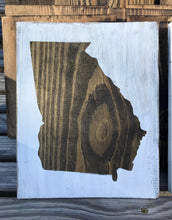 State wood sign - distressed