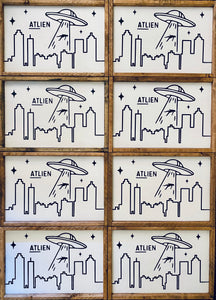Atlien Framed Wood Sign - Atlanta