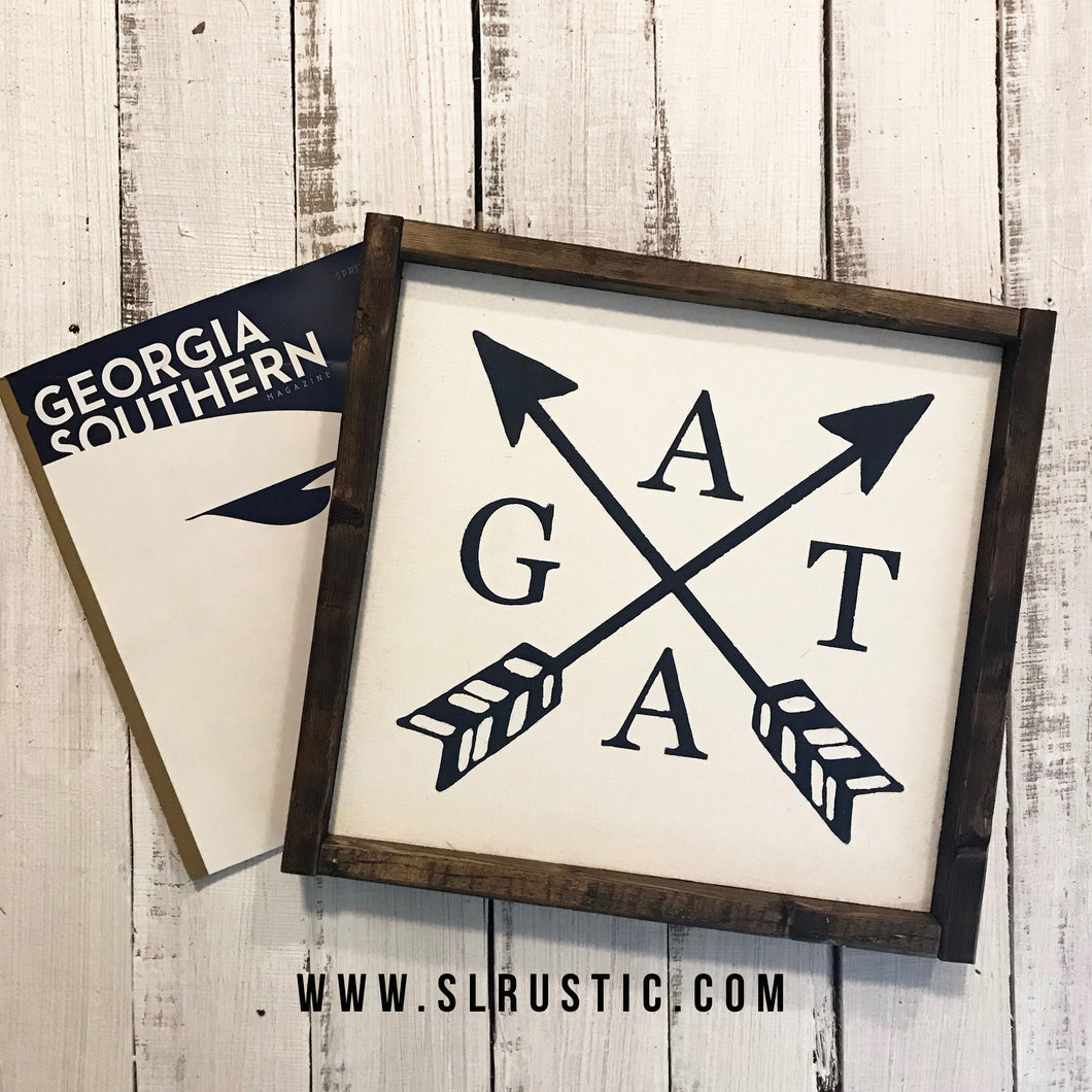 Georgia Southern Wood Sign - GATA