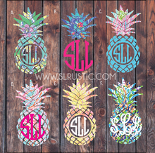 Lilly Pulitzer inspired pineapple monogram decal