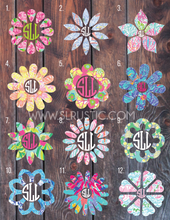 Lilly Pulitzer inspired Flower monogram decal 2