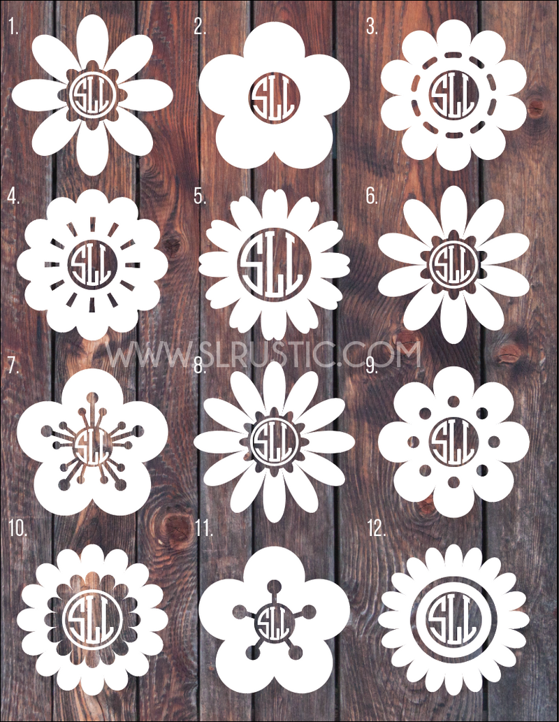 Cute monogram hot sale car decals