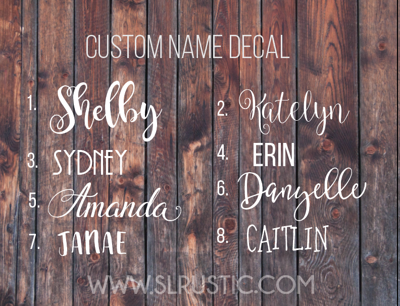 Personalized Name Decal