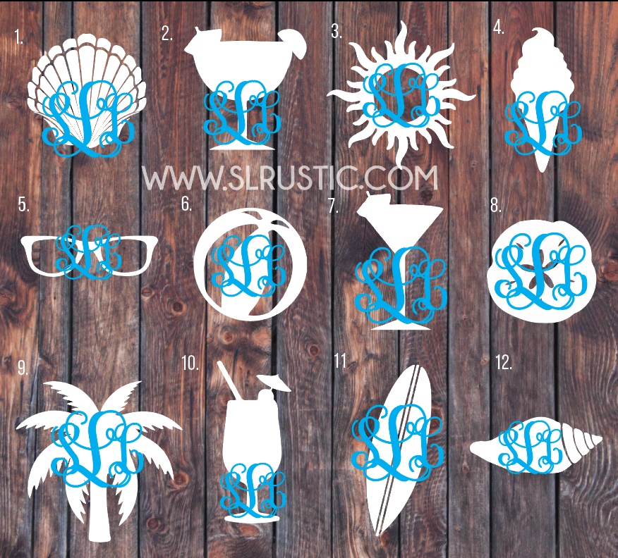 Monogram sticker deals