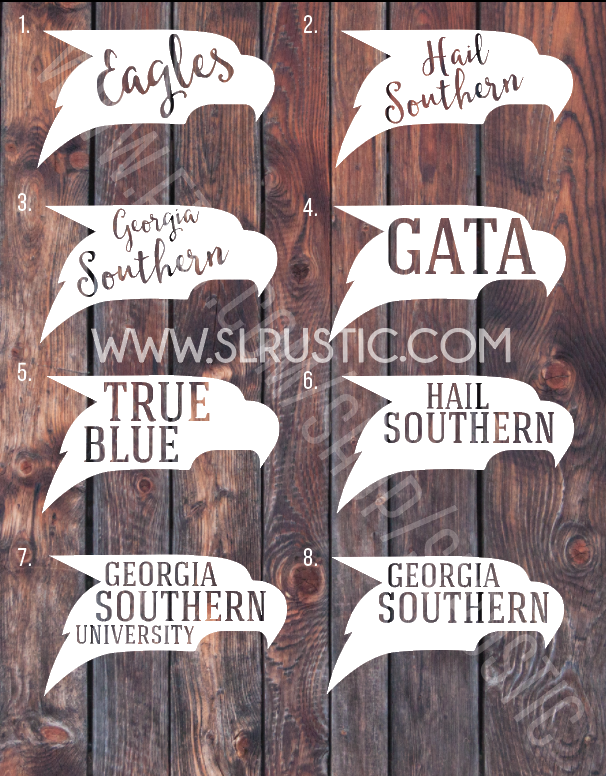 Georgia Southern decal, Hail Southern, GATA, car decal, yeti cooler monogram decal, laptop decal, Hail southern!