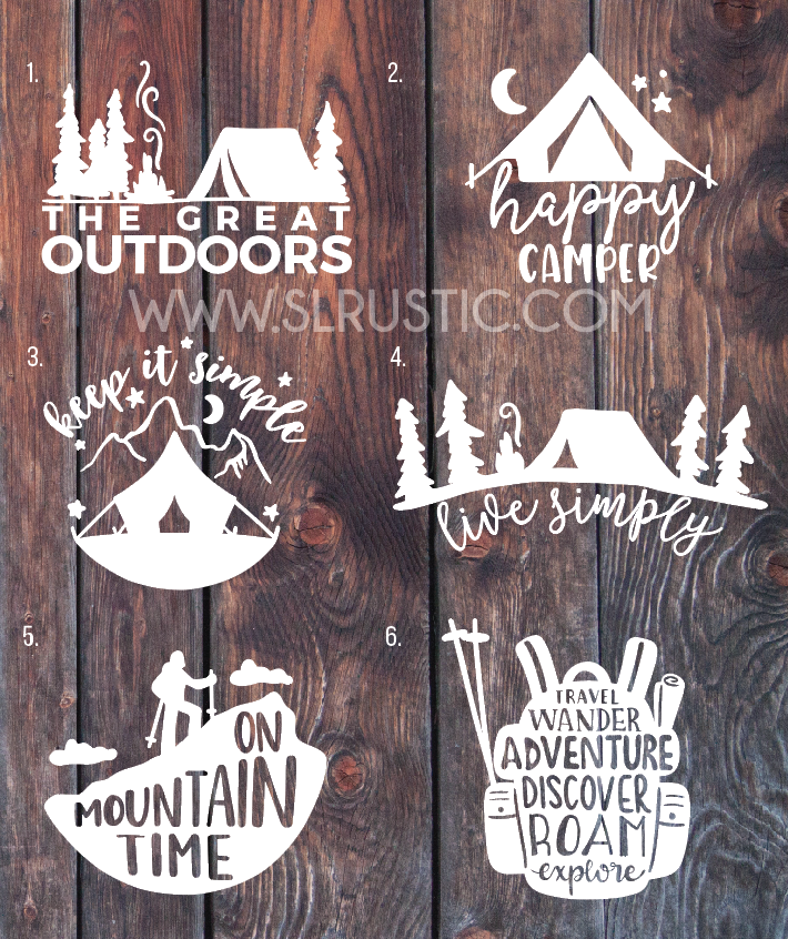 Camping decals shop