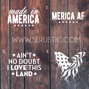Patriotic decal America decal USA decal car decal yeti decal American Flag eagle