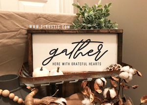 Gather Here wood sign - Fall