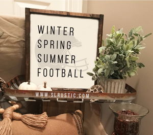 football wood sign -  Seasons wood sign