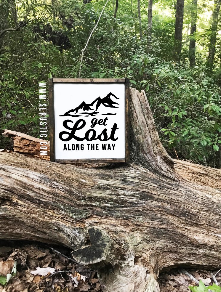 Get Lost wood sign - Hiking -  Mountains