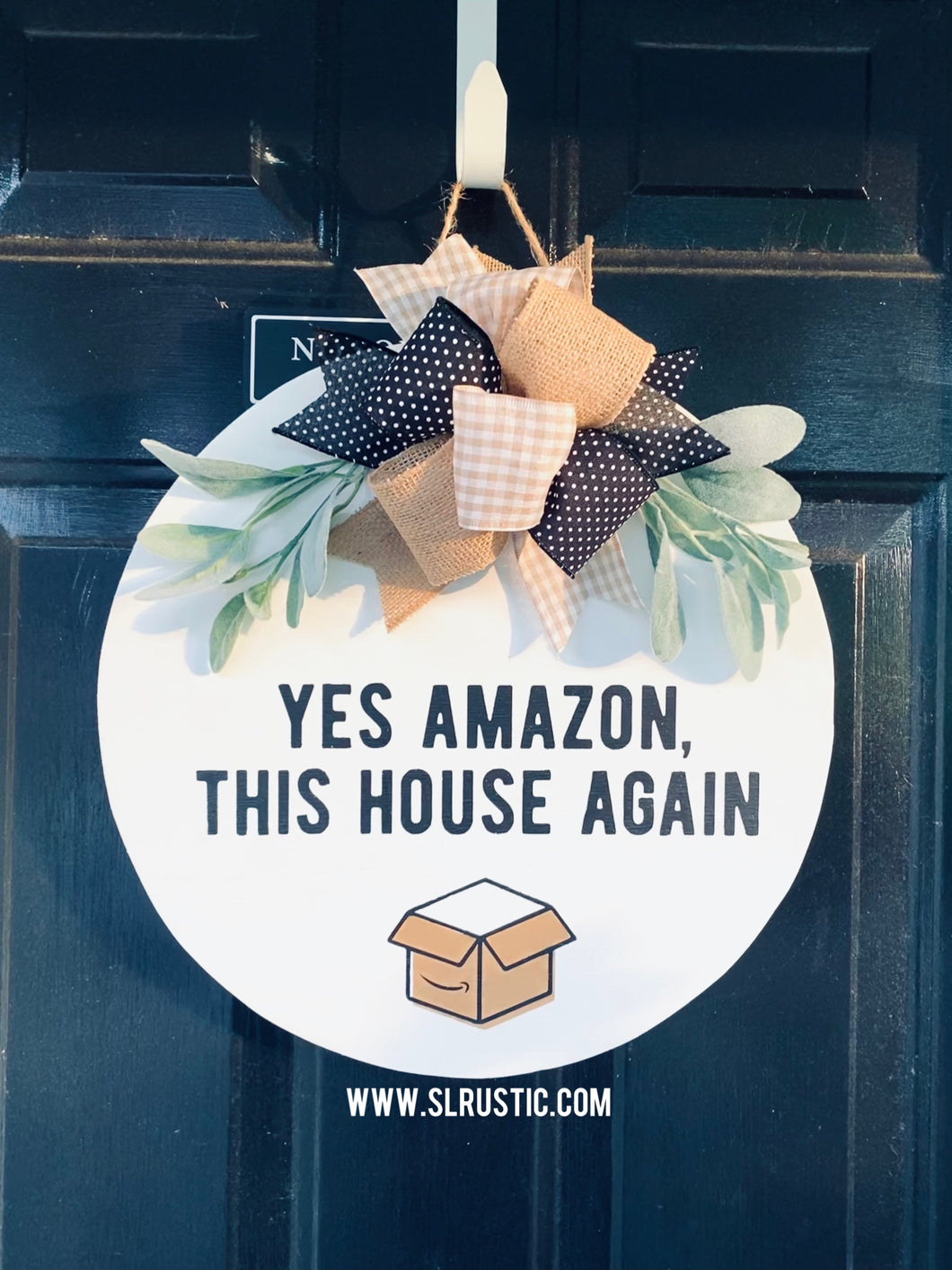 Yes Amazon, This House Again round Wood Door Hanger