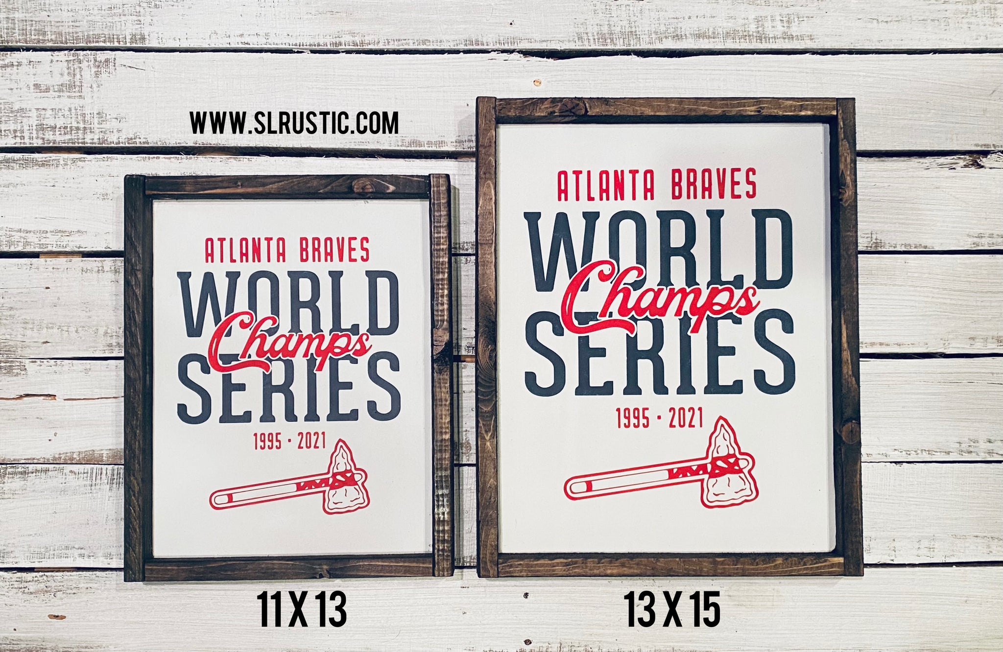Atlanta Braves World Series Champs 2021 Framed Wood Sign – SLrustic